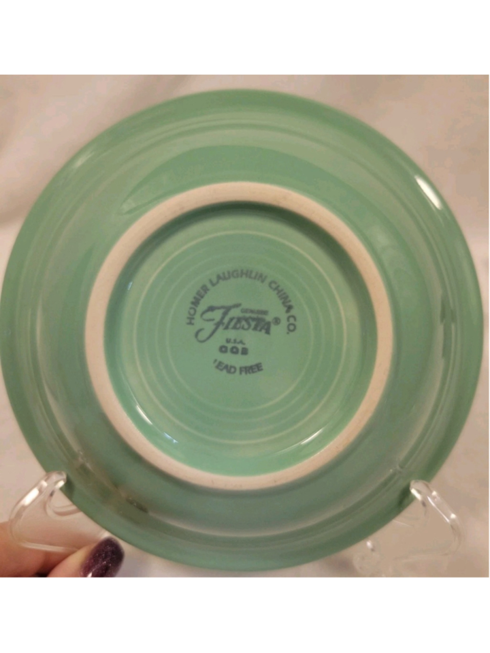 Fruit Bowl 6 OZ Fiestaware Seamist Fiesta Homer Laughlin HLC Retired Sea Mist - Picture 2 of 3